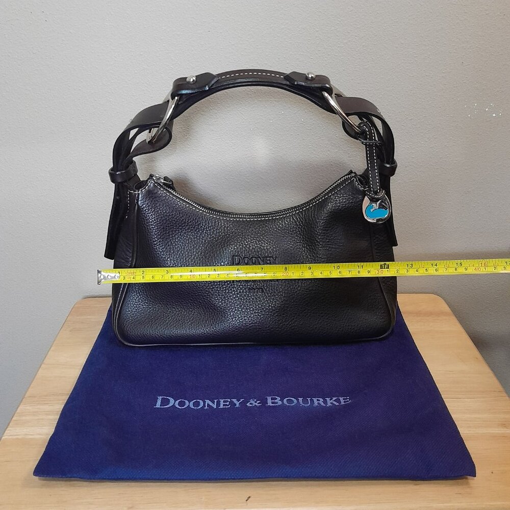 Dooney & Bourke East West Slouchy Shoulder Bag Dark Brown Pebbled Leather - Picture 13 of 16